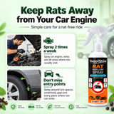Car Rat Repellent Spray | 100% Non-Toxic, Safe for Family & Pets | Protects Engine, Wires & Interior
